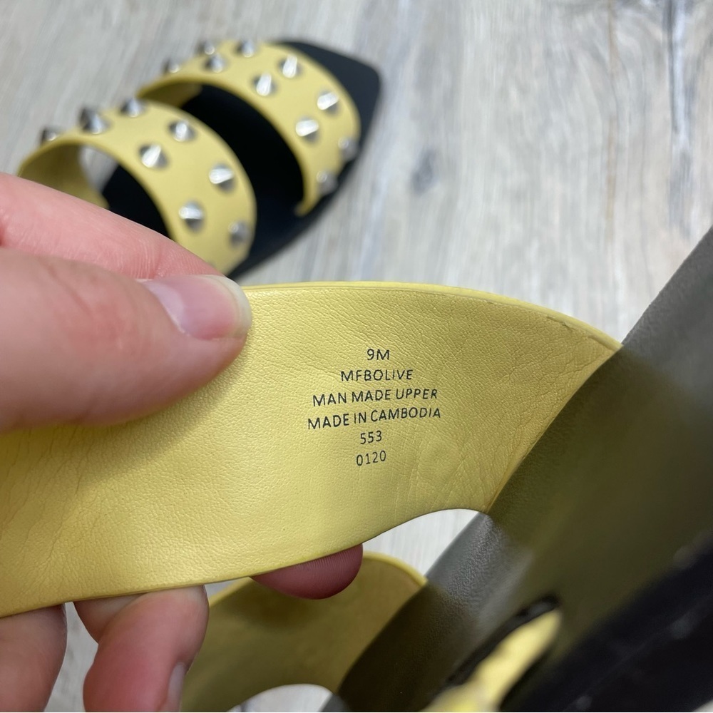 Marc Fisher Studded Flat Sandals in Yellow - Picture 8 of 10